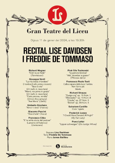 Lise Davidsen y Freddie de Tommaso, juntos en un único recital en el Gran Teatre del Liceu