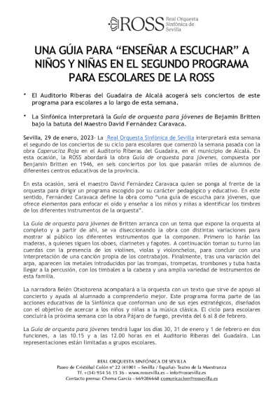 Una Guía para «Enseñar a escuchar» a niños y niñas en el segundo programa para escolares de la ROSS