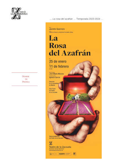 «La rosa del azafrán» regresa al Teatro de la Zarzuela 21 años después con dos espléndidos repartos