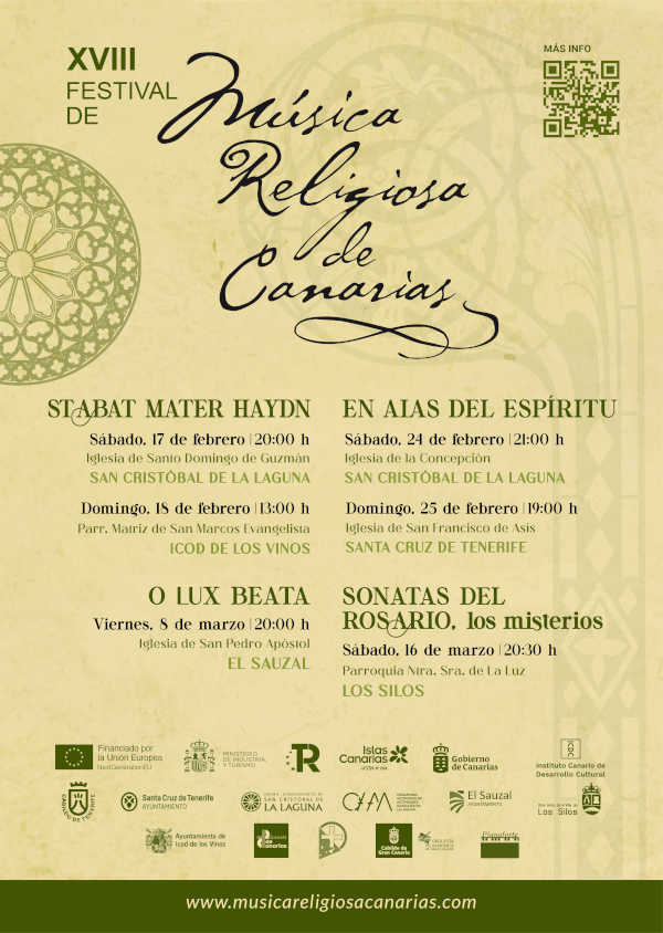 El programa de música religiosa Éxtasis a lo divino se presenta en La Palma, El Hierro, Fuerteventura y Lanzarote