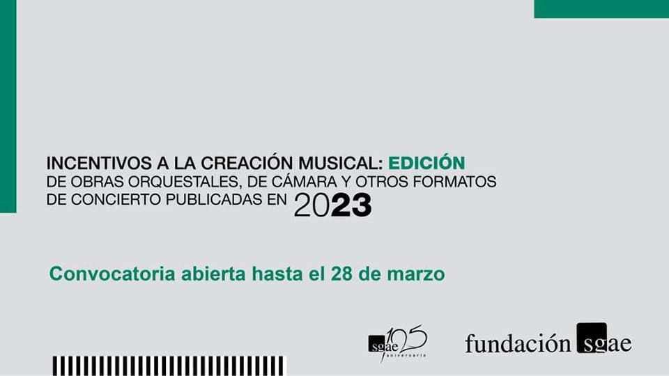 La Fundación SGAE destina 130.000 euros para incentivar la creación sinfónica en 2024