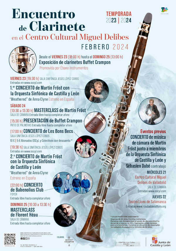La Orquesta Sinfónica de Castilla y León organiza un amplio programa de actividades en torno al clarinete