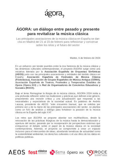 ÁGORA: un diálogo entre pasado y presente para revitalizar la música clásica