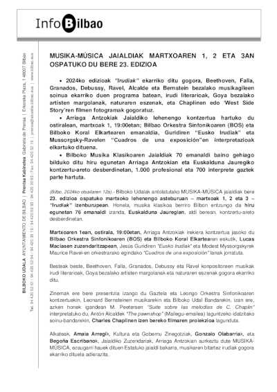 El Festival Musika-Música celebra su 23ª edición los días 1, 2 y 3 de marzo
