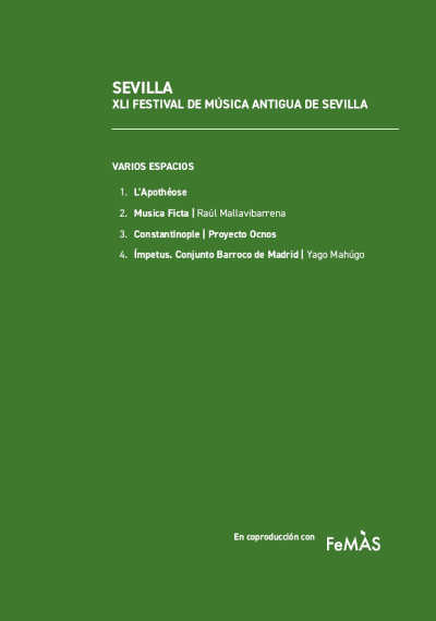 El CNDM coproduce cuatro conciertos en la 41ª edición del FeMÀS