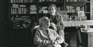 Victoria-Kamhi-y-Joaquín-Rodrigo,-1986,-Robert-Royal-fotógrafo-2