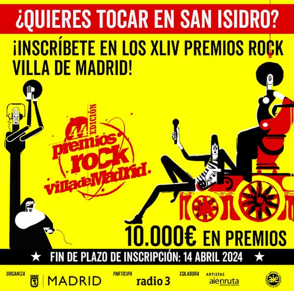 ¡Últimos días para apuntarse a los XLIV Premios Rock Villa de Madrid!