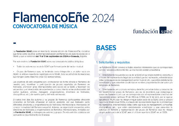 FlamencoEñe 2024 se celebra en el Centro Lorca de Granada del 11 al 13 de septiembre FlamencoEñe 2024 se celebra en el Centro Lorca de Granada del 11 al 13 de septiembre