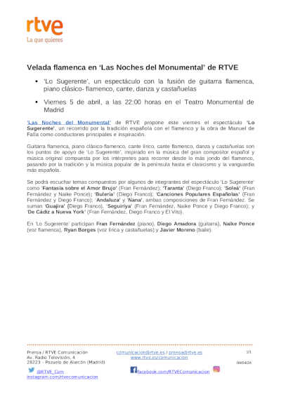 Velada flamenca en «Las Noches del Monumental» de RTVE Velada flamenca en «Las Noches del Monumental» de RTVE