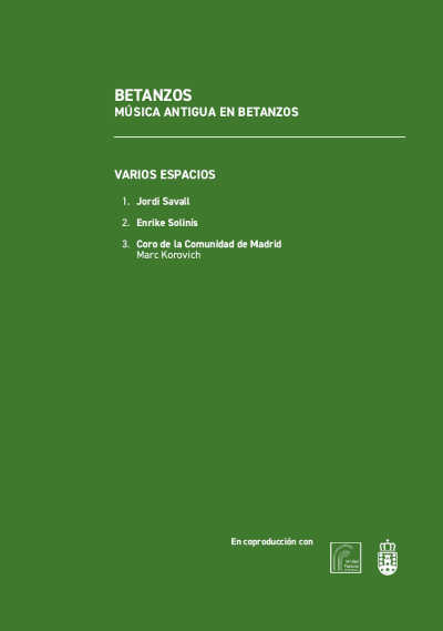 Jordi Savall inaugurará la V edición del Ciclo de “Música Antigua en Betanzos” de la mano del CNDM