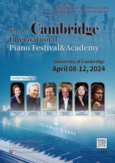 Importante debut del pianista valenciano Rubén Talón en la prestigiosa Universidad de Cambridge