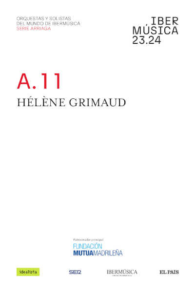 Hélène Grimaud vuelve a España luego de una década, para ofrecer dos conciertos