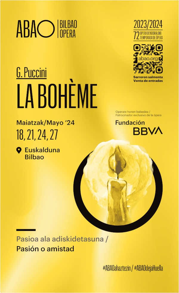 El sublime canto al amor de La Bohème, clausura la 72º Temporada de ABAO Bilbao Opera El sublime canto al amor de La Bohème, clausura la 72º Temporada de ABAO Bilbao Opera