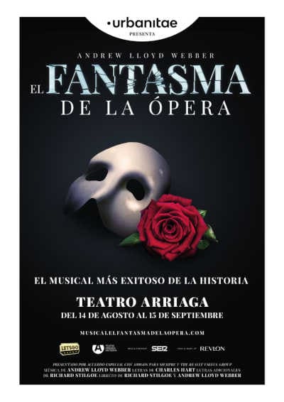 El aclamado musical «El fantasma de la ópera» será el plato fuerte del verano y de Aste Nagusia en el Teatro Arriaga