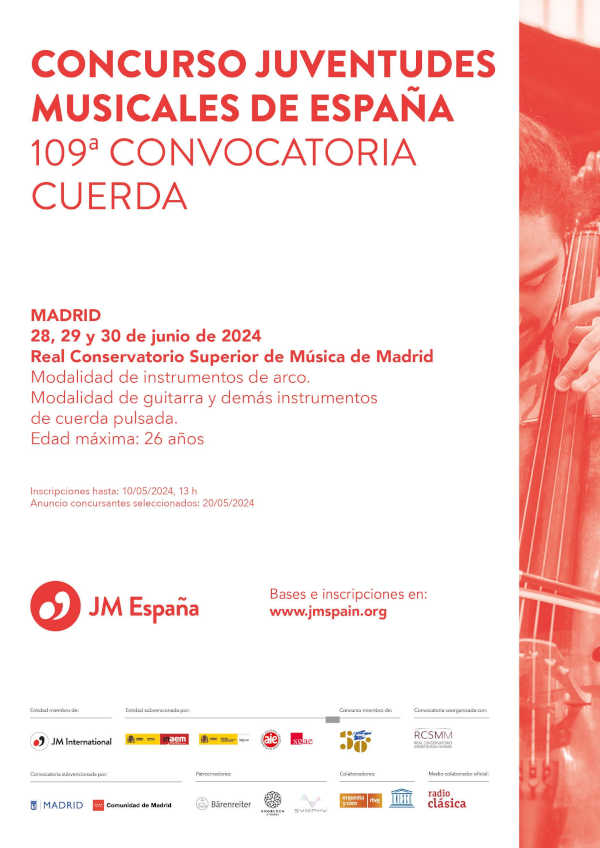 El Concurso Juventudes Musicales de España celebra su primera edición del trienio 24/26