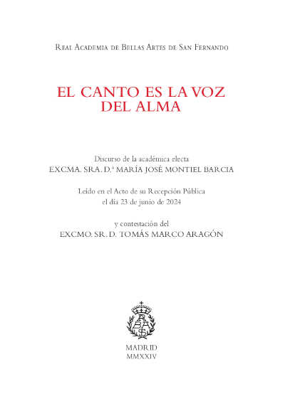 La mezzosoprano María José Montiel Barcia ingresa en la Real Academia de Bellas Artes