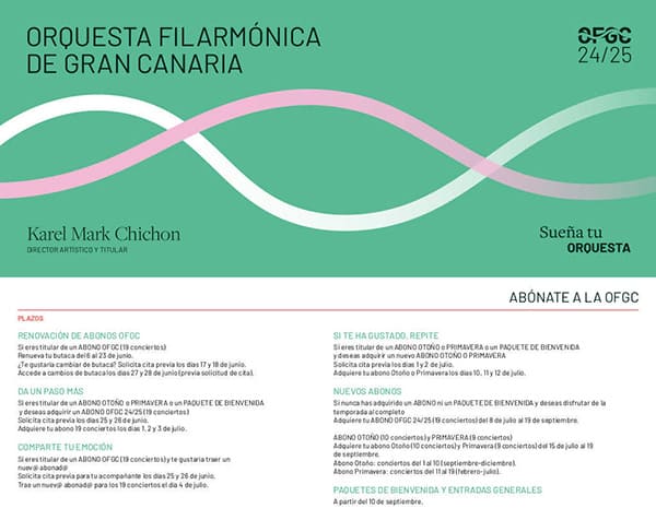 La Orquesta Filarmónica de Gran Canaria presenta su Temporada 2024 – 2025 La Orquesta Filarmónica de Gran Canaria presenta su Temporada 2024 – 2025