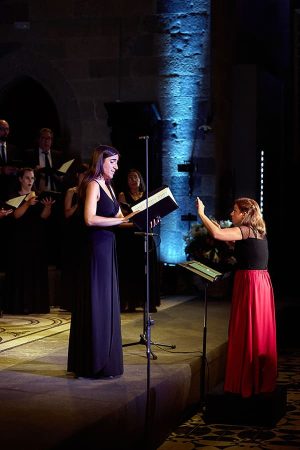 El Cor de Cambra del Palau de la Música interpreta un diálogo brillante en el Festival Perelada Cor de Cambra del Palau de la Música en Peralada – © Toti Ferrer