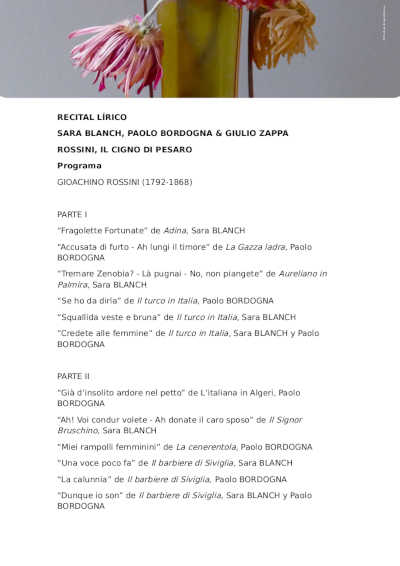 Sara Blanch y Paolo Bordogna ofrecen una espléndida velada “Rossiniana” veraniega en el Festival Perelada Sara Blanch y Paolo Bordogna ofrecen una espléndida velada “Rossiniana” veraniega en el Festival Perelada