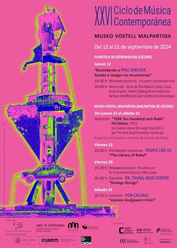 El CNDM y el Museo Vostell Malpartida presentan la 26ª edición del Ciclo de Música Contemporánea