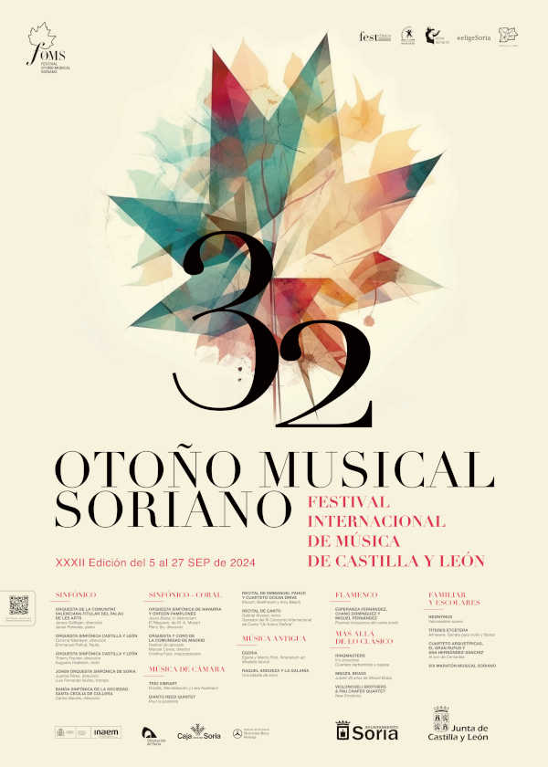 El XXXII Otoño Musical Soriano – Festival Internacional de Música de Castilla y León se celebra del 5 al 27 de septiembre
