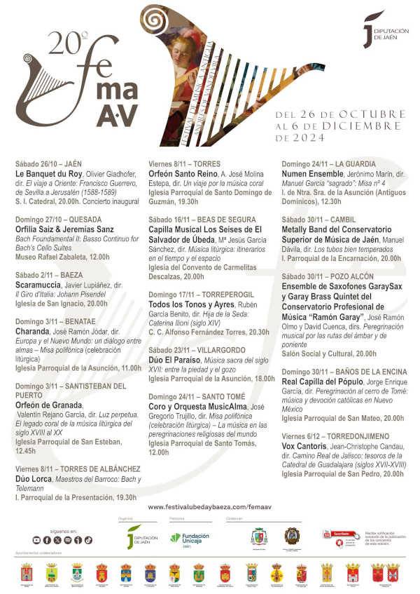 El Festival Vandelvira comienza este sábado con Le Banquet du Roy en la Catedral de Jaén