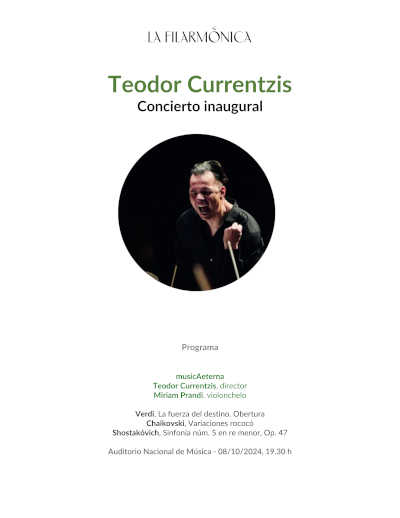 El maestro Teodor Currentzis es el protagonista del Concierto inaugural de la Temporada 24-25 de La Filarmónica