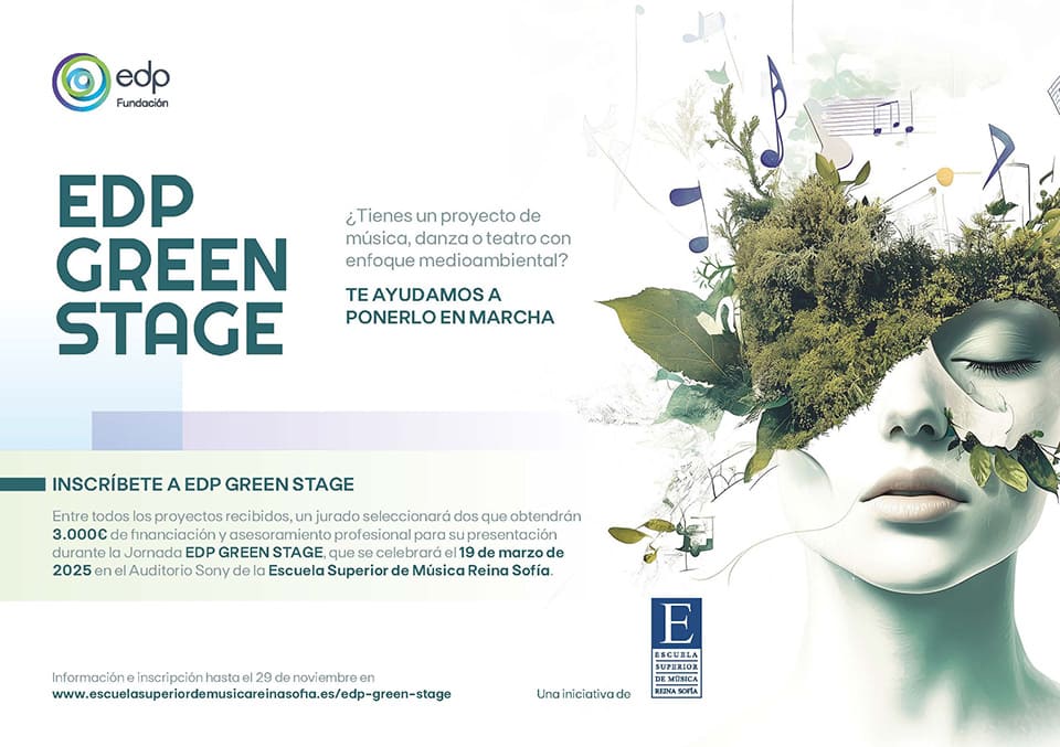 EDP GREEN STAGE, Arte y Sostenibilidad en Escena, junto a la Escuela Superior de Música Reina Sofía EDP GREEN STAGE, Arte y Sostenibilidad en Escena, junto a la Escuela Superior de Música Reina Sofía