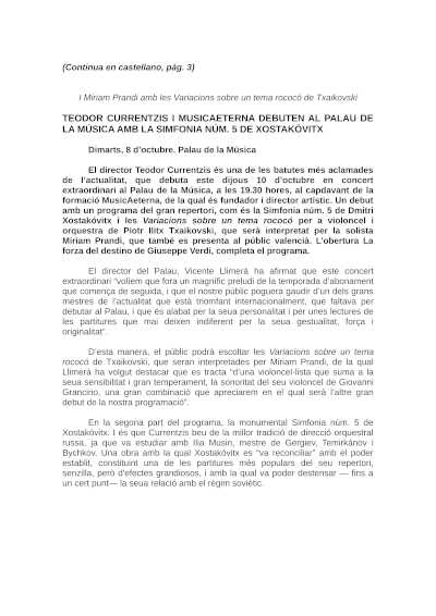 Teodor Currentzis y MusicaAeterna debutan en el Palau de la Música de València con la Sinfonía nº 5 de Shostakóvich