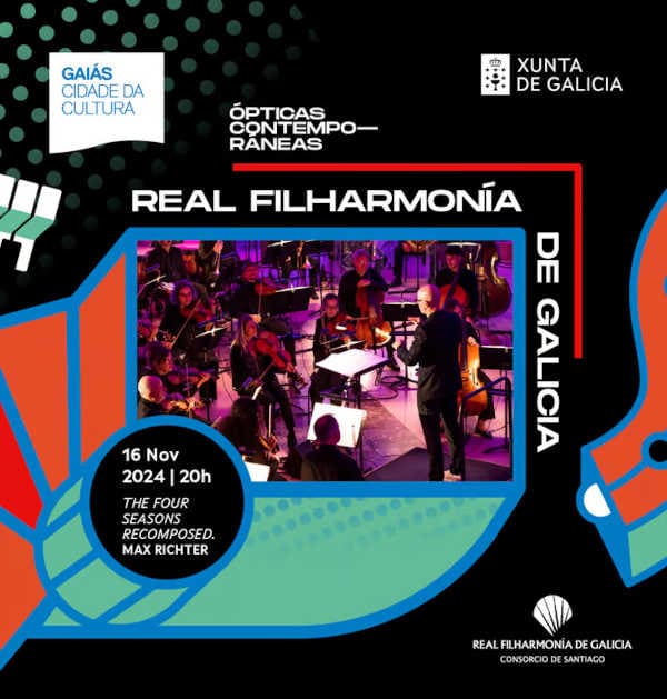 La Real Filharmonía de Galicia vuelve a participar en el Ciclo Ópticas Contemporáneas de la Cidade da Cultura