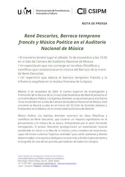 Música Poética: Los Espíritus Animales en el segundo concierto de la UAM