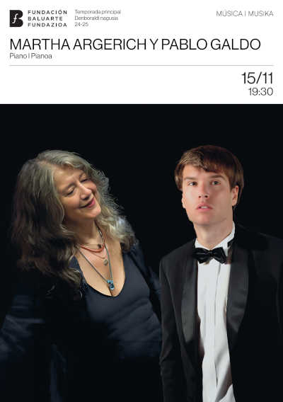 Martha Argerich y Pablo Galdo debutan en Pamplona dentro de la Temporada 24-25 de Fundación Baluarte