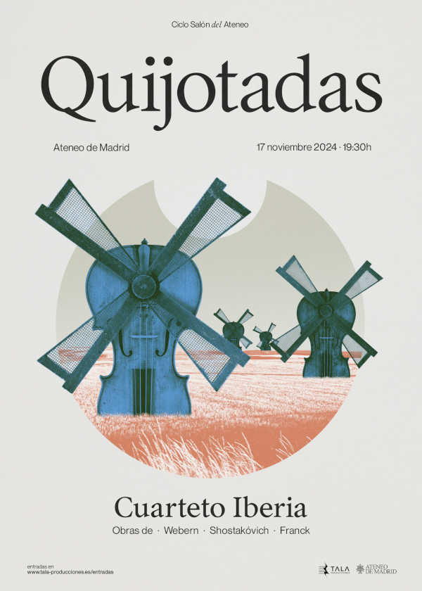 El Cuarteto Iberia ofrece «Quijotadas» en el Salón del Ateneo