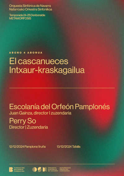 La Orquesta Sinfónica de Navarra presenta "El cascanueces", un espectáculo mágico con la participación de la Escolanía del Orfeón Pamplonés.