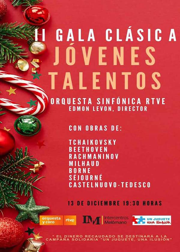 La Orquesta Sinfónica y Coro RTVE presenta su II Gala Clásica de Jóvenes Talentos, un evento que destaca el talento emergente en la música clásica.