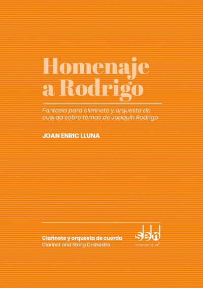 Joan Enric Lluna publica «Homenaje a Rodrigo», una obra para clarinete con la que rinde tributo al compositor valenciano