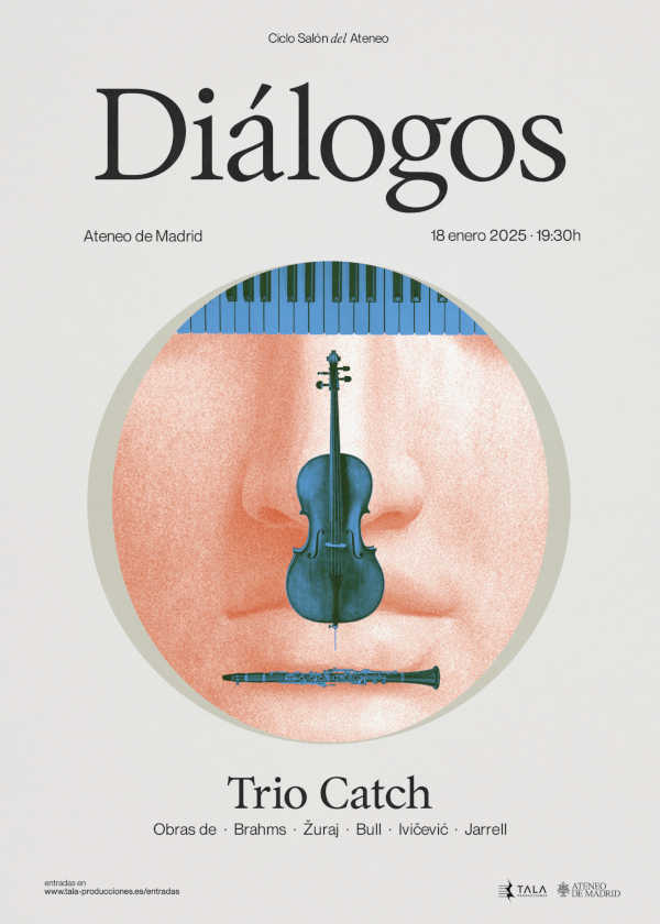 Concierto 'Diálogos' del reconocido Trío Catch en el ciclo Salón del Ateneo. Encuentro de músicos de primer nivel y composiciones contemporáneas.