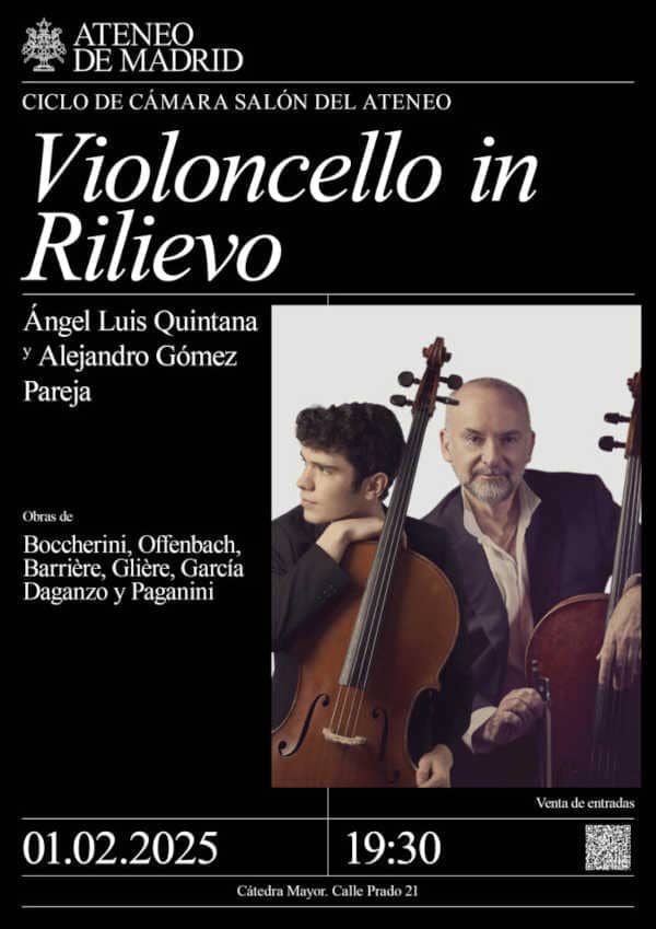 "Violoncello in Rilievo" es la innovadora propuesta de Ángel Luis Quintana y Alejandro Gómez.