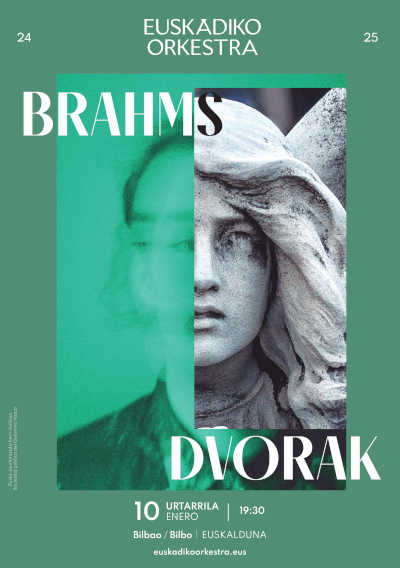 Programa de la Temporada Sinfónica 24/25 de la Euskadiko Orkestra, con Denis Kozhukhin interpretando el Concierto para piano nº1 de Brahms.