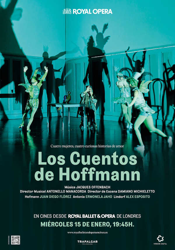 Los cuentos de Hoffmann en cines. Con Juan Diego Flórez en el papel principal. Una adaptación que te transportará a un mundo de música y emociones.