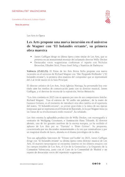 Les Arts te invita a explorar "El holandés errante", la obra maestra de Wagner. Una oportunidad imperdible.