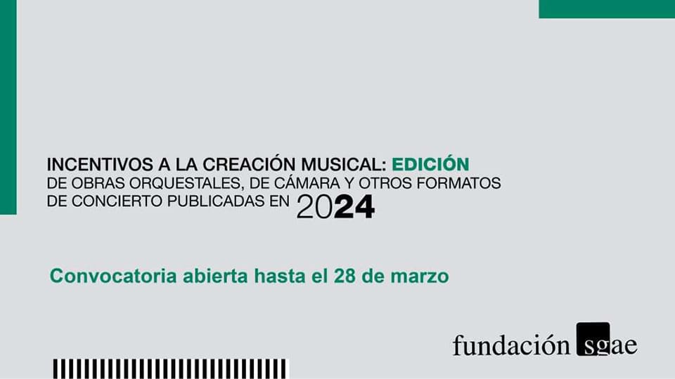 La Fundación SGAE destina 130.000 euros en 2025 para fomentar la creación sinfónica, apoyando a compositores y promoviendo la música original.