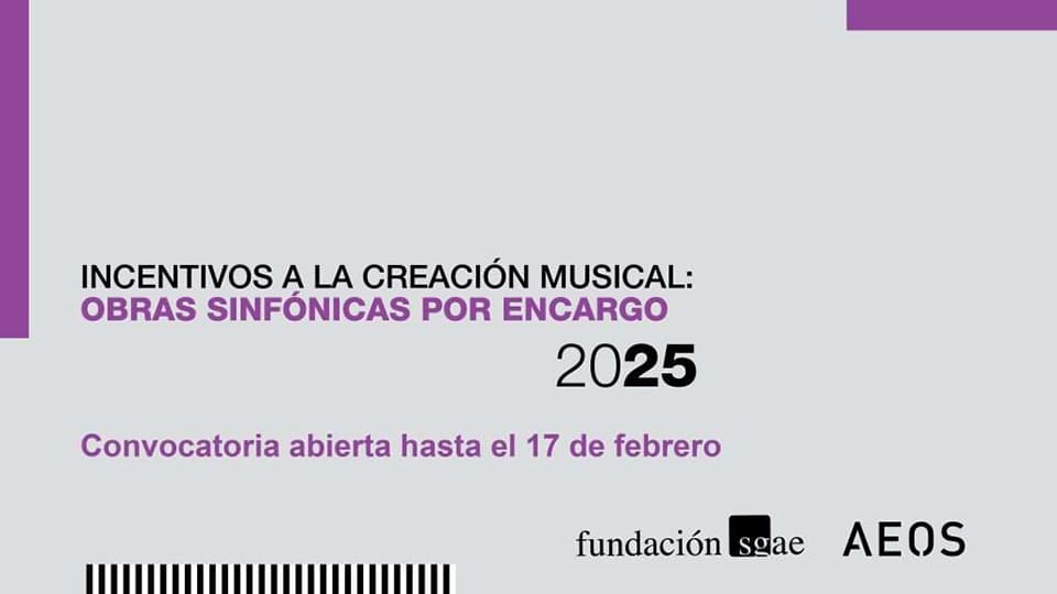 La Fundación SGAE destina 130.000 euros en 2025 para fomentar la creación sinfónica, apoyando a compositores y promoviendo la música original.