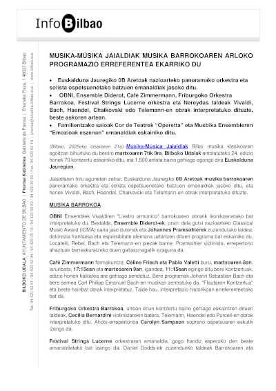 El Festival Musika-Música ofrece una experiencia única para los amantes de la música barroca, con una programación variada.