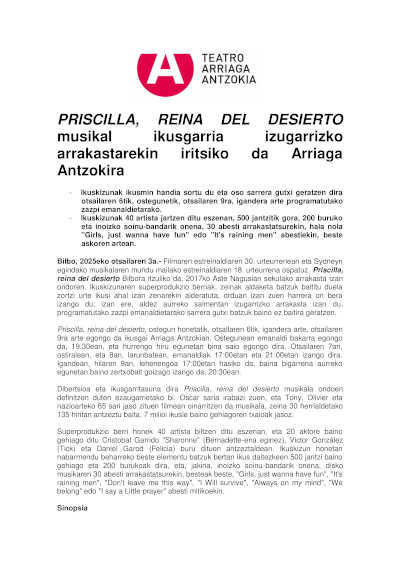 Priscilla, reina del desierto" regresa al Teatro Arriaga. Vive una aventura vibrante con actuaciones deslumbrantes y una historia cautivadora. Priscilla, reina del desierto" regresa al Teatro Arriaga. Vive una aventura vibrante con actuaciones deslumbrantes y una historia cautivadora.