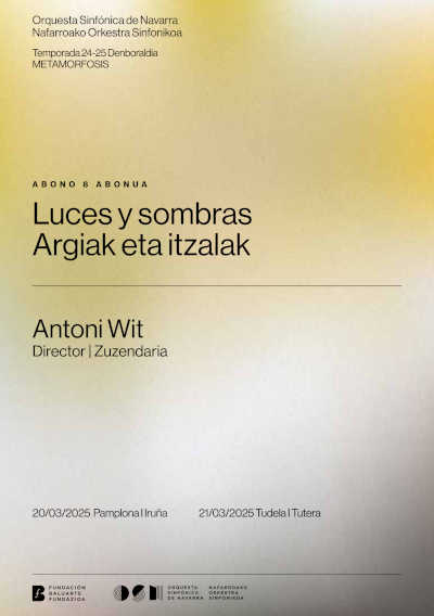 Regresa Antoni Wit a la Orquesta Sinfónica de Navarra, dirigiendo un programa excepcional con las obras maestras de Mendelssohn y Dvořák. Regresa Antoni Wit a la Orquesta Sinfónica de Navarra, dirigiendo un programa excepcional con las obras maestras de Mendelssohn y Dvořák.
