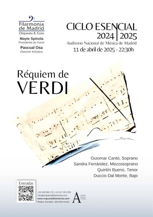 El Réquiem de Verdi, interpretado por Filarmonía de Madrid en el Auditorio Nacional, inaugura la Semana Santa con una destacada propuesta musical y cultural.