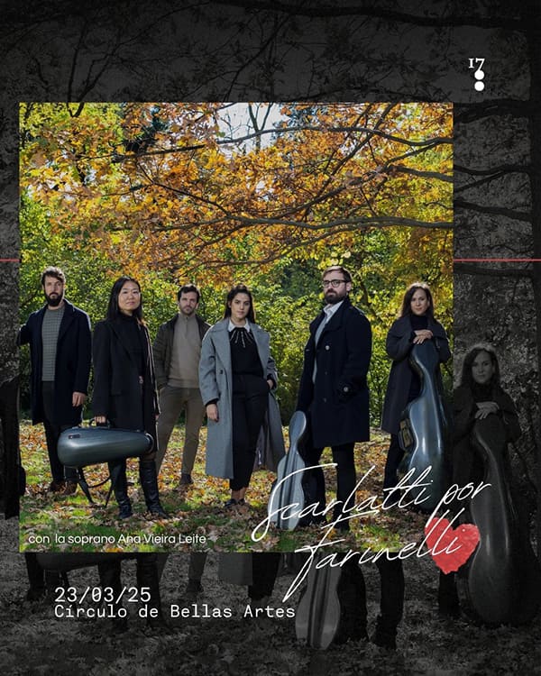 Concerto 1700 y Ana Vieira Leite interpretan las Cantatas de Scarlatti en Círculo de Cámara, ofreciendo una exquisita muestra del barroco con gran rigor histórico.