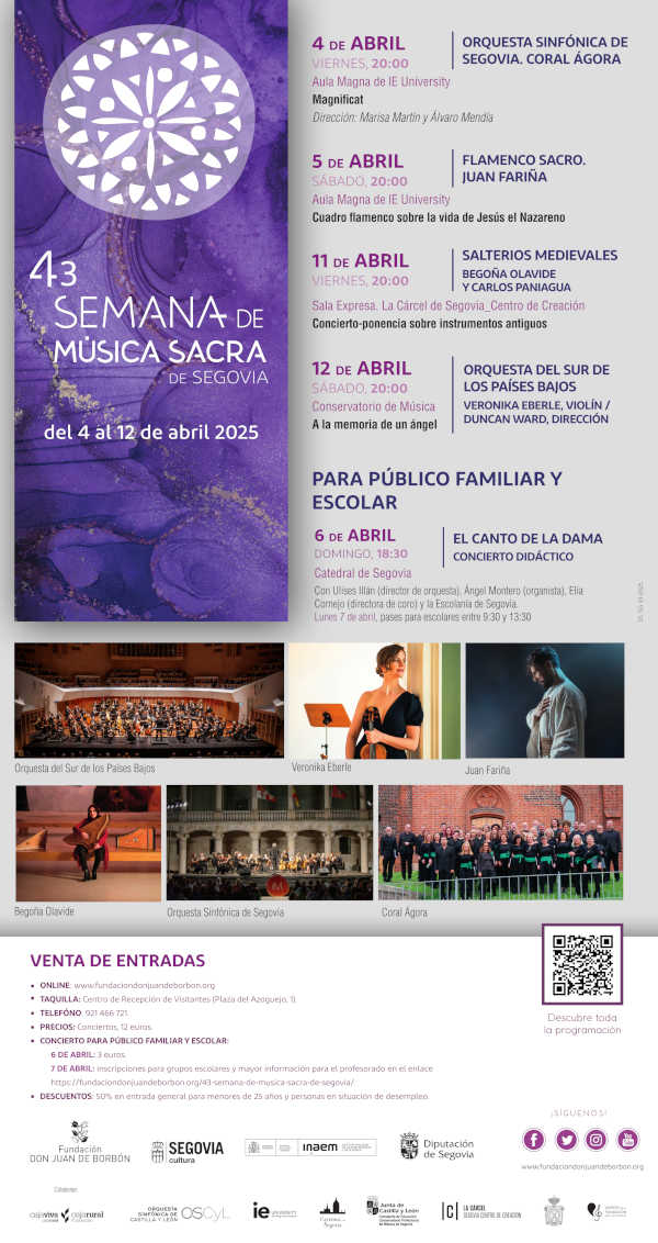 La 43 Semana de Música Sacra de Segovia presenta a la talentosa violinista Veronika Eberle y al cantaor flamenco Juan Fariña