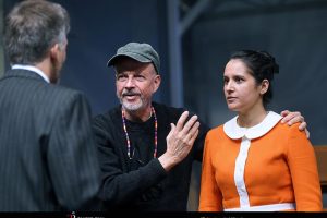 Juan Francisco Gatell (Mitridate), Claus Guth (director de escena), soprano Sara Blanch (Aspasia)
